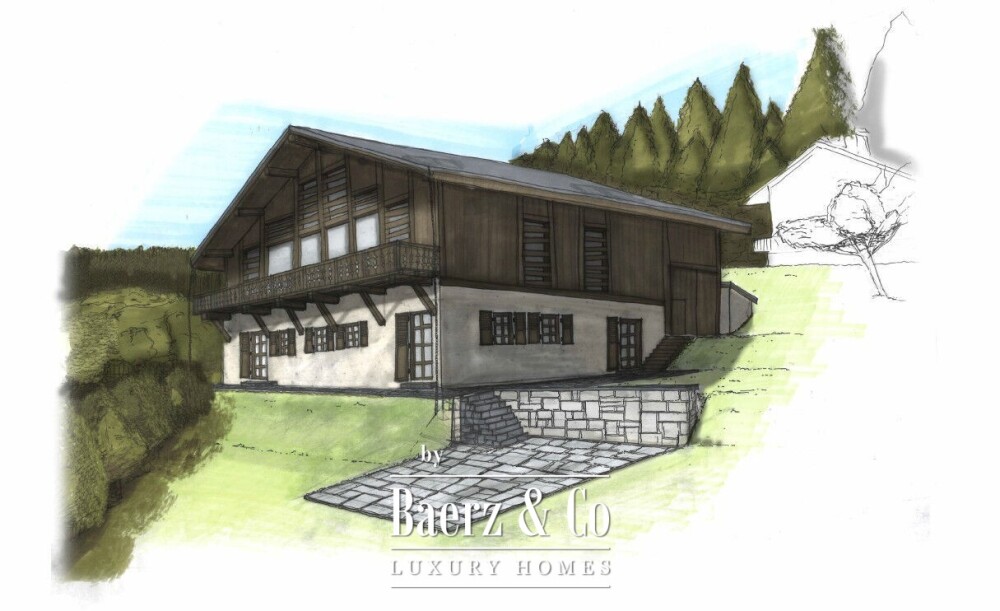 Authentic farmhouse to renovate - Mont Blanc view image