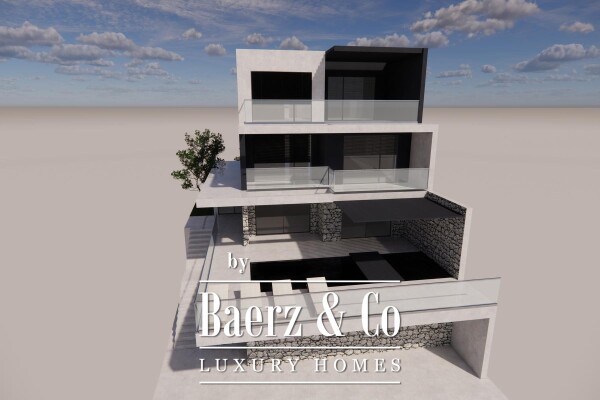 photo 1 Jesenice, modern house with a pool and beautiful view of the sea