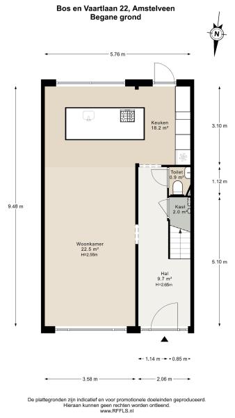Floor Plan 1 - Bos en Vaartlaan 22