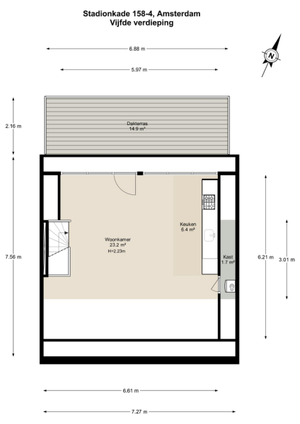 Floor Plan 3 - Stadionkade 158 4