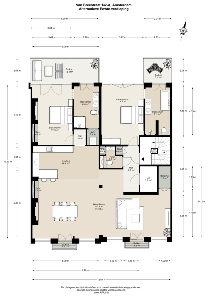 Floor Plan 3 - Van Breestraat 182 A