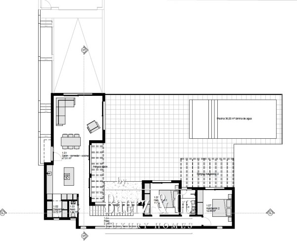 Floor Plan 1 - Exclusieve turn-key nieuwbouwvilla met panoramisch uitzicht over Jávea en de Montgó