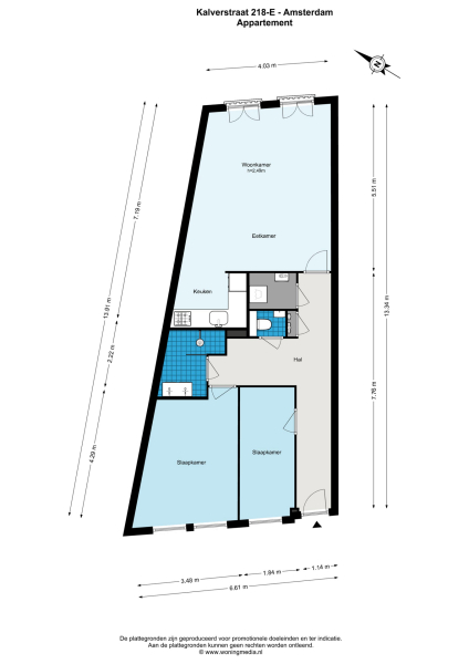 Floor Plan 1 - Kalverstraat 218 E