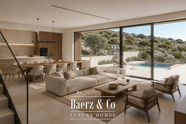 photo 3 Brač, Sutivan, modern villa under construction with open sea view